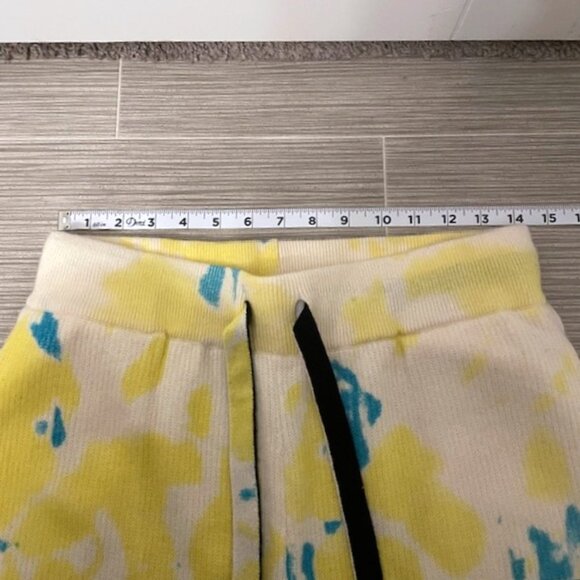 NWT Zadig & Voltaire Tie Dye Steevy Cashmere Pants Joggers Yellow Blue Medium - Picture 13 of 16